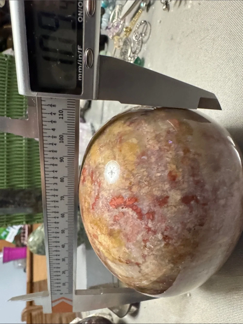 Polished Brecciated Jasper Decorative Stone Egg